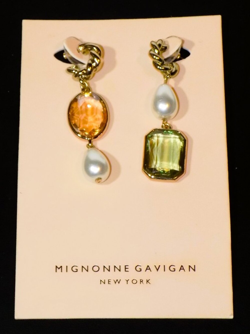 New Mignonne Gavigan New York Leonie Asymmetrical Dangle Earrings